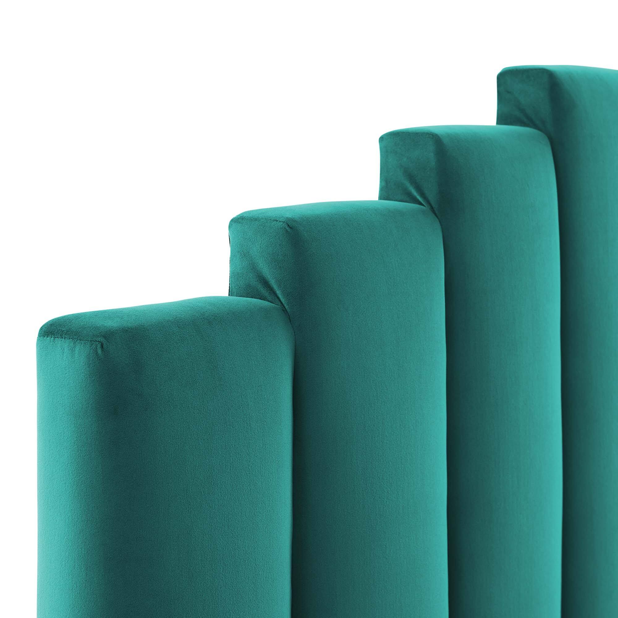 Alt View 2. Modway - Noelle Performance Velvet Twin Headboard by Modway - Teal.