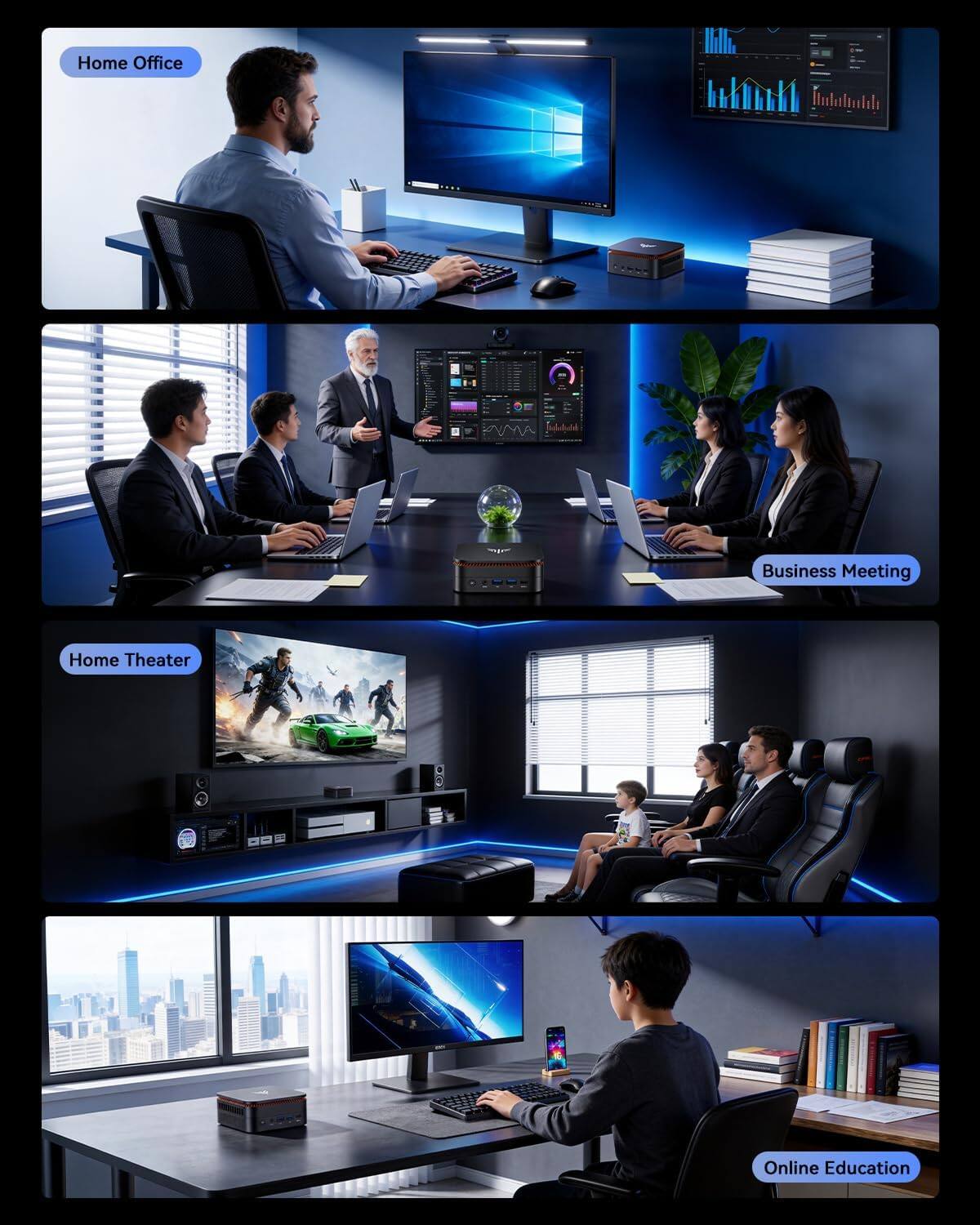 Home Office

PIMA

Business Meeting

Home Theater

Online Education