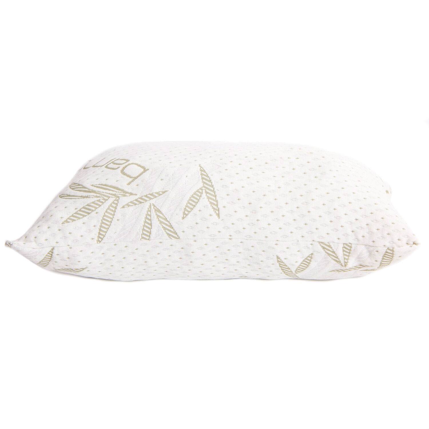 Left. Hivvago - Queen size Hypoallergenic Shredded Memory Foam Pillow - White.