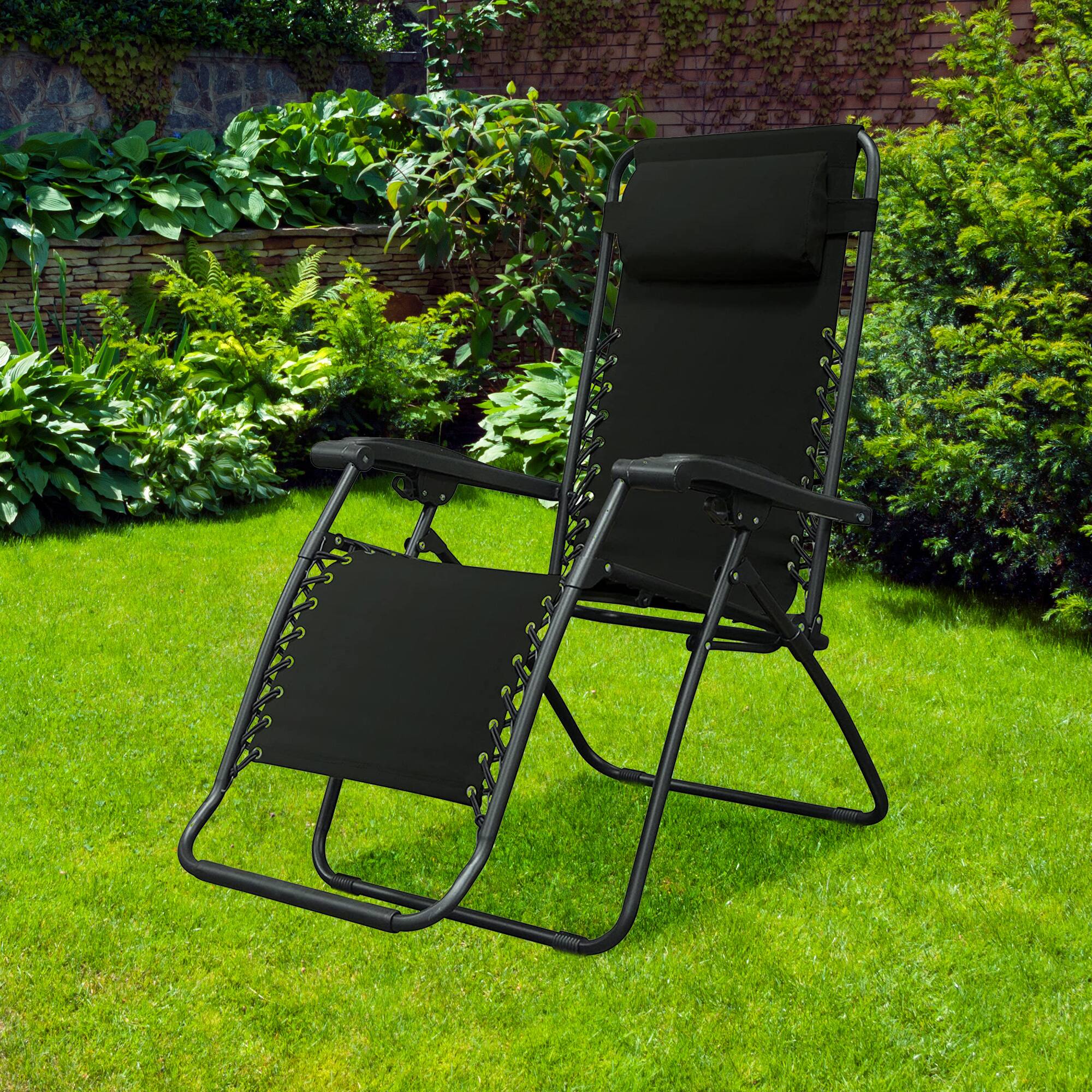 Alt View 3. Caravan Sports - Caravan Sports Zero Gravity Outdoor Folding Camping Patio Lounge Chair, Black - Black.