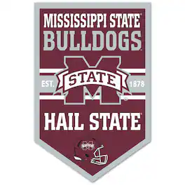 WinCraft - Mississippi State Bulldogs 11" x 17" Chevron Wood Sign - Multicolor