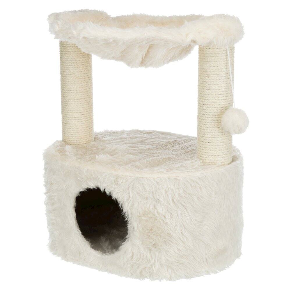 Alt View 2. TRIXIE - Baza Grande Plush & Sisal Cat Tree, Cat Condo and Hammock, Cat Toy - Cream.