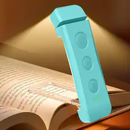 Schertz - Rechargeable Clip-On Book Light, 3 Amber Colors, Stepless Dimming - Blue