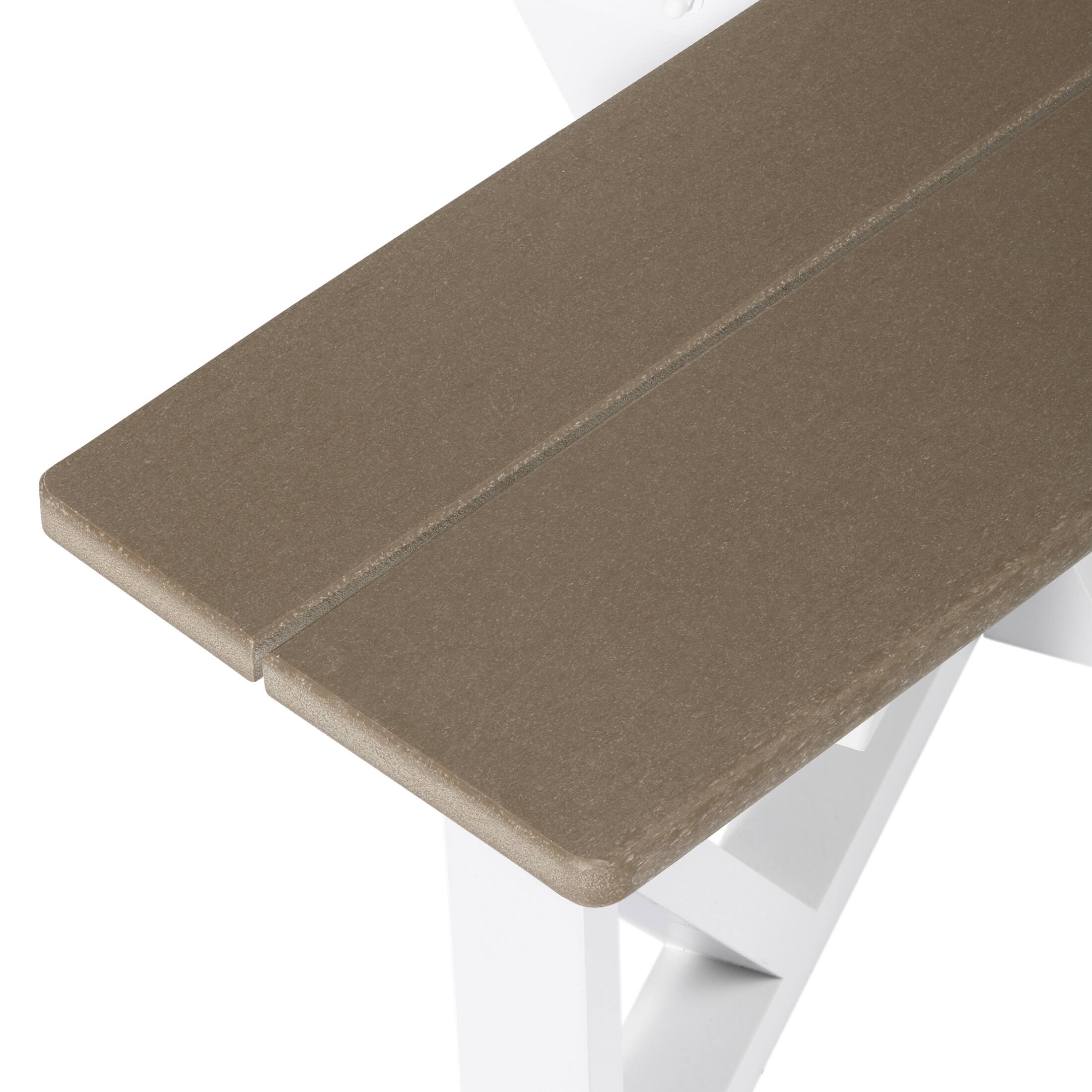 Alt View 3. WestinTrends - WestinTrends Greenville Outdoor 48" HDPE 8-Person Patio Octagon Picnic Table - Weathered Wood.