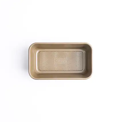 Front. Cuisipro - 9.5 x 2.75-Inch Steel Nonstick Loaf Baking Pan - Brown.