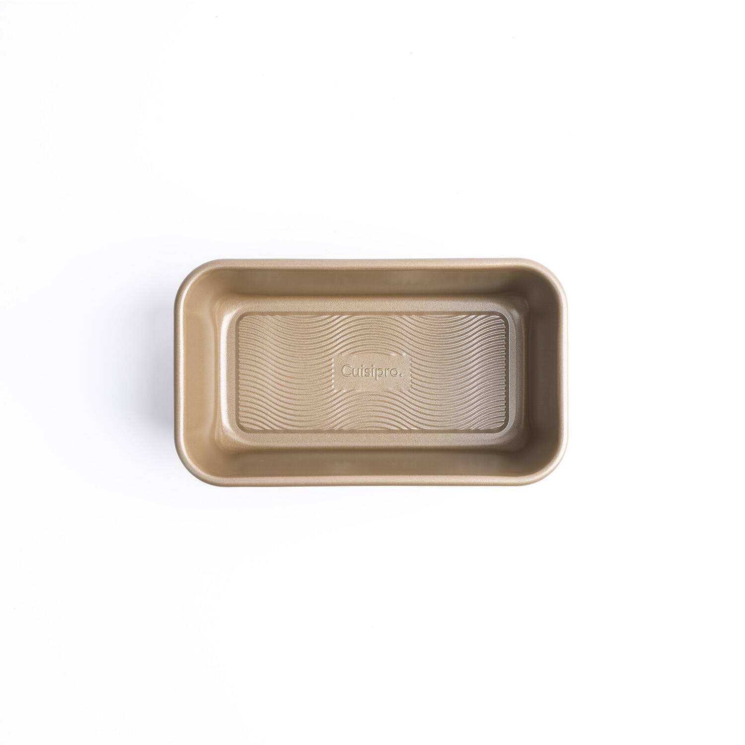 Front. Cuisipro - 9.5 x 2.75-Inch Steel Nonstick Loaf Baking Pan - Brown.