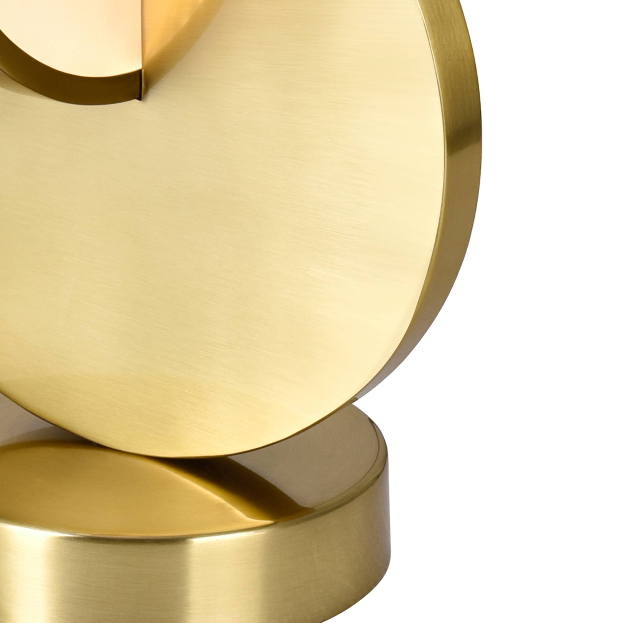 Alt View 1. CWI Lighting - Tranche LED Lamp With Brushed Brass Finish - Brushed Brass.