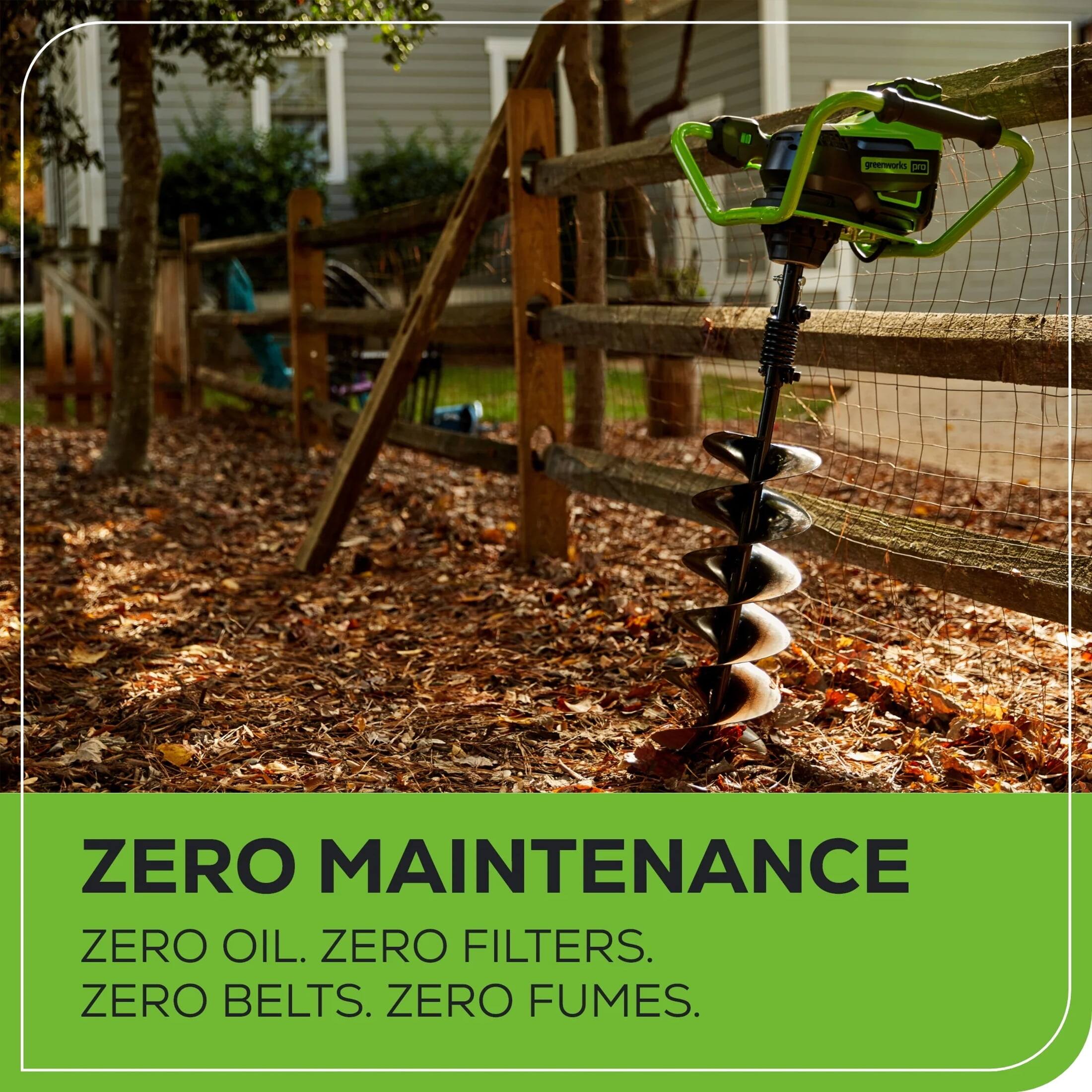 Greenworks 60V Earth Auger / Post Hole Digger (Tool Only, Battery