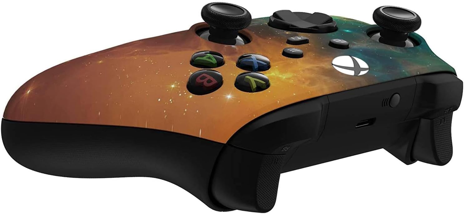Back. Custom Controllerzz - Custom Wireless Controller for Xbox Series X|S, Xbox One, & PC - Vibrant Universe.