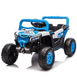 BreeBe - 12V Kids Ride-On UTV with 2.4G Parental Remote, Slow Start, Swing, Shock Absorbers, LED Lights, Music, Ages 3-5 - Blue