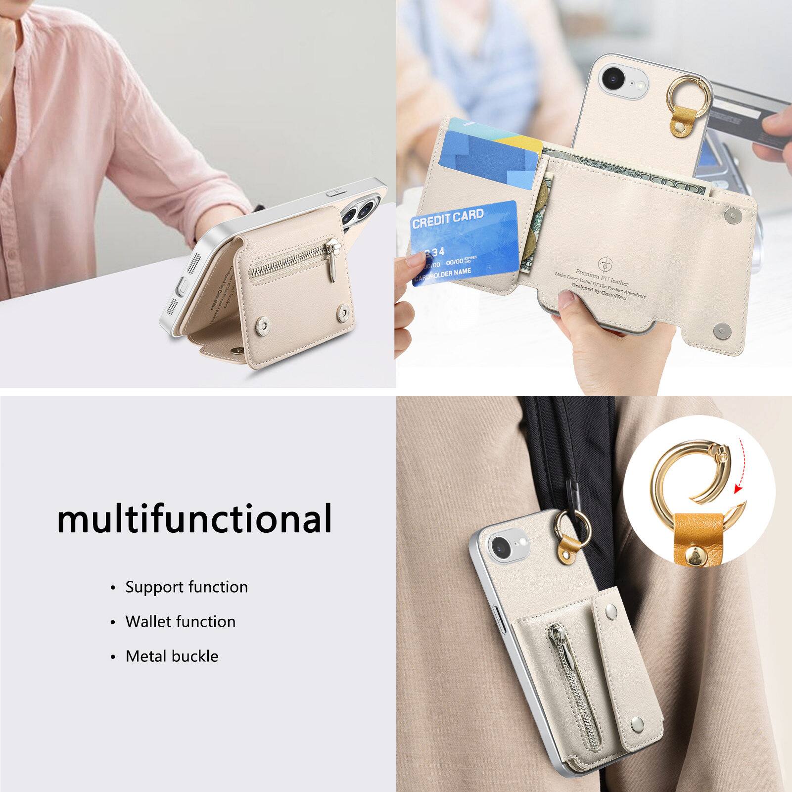 INGREDIENTS:
CREDIT CARD 34 00 00/00/16 HOLDER NAME

Made Premium PU Designed addra nhol by Providad Caselleo pirchant

multifunctional
- Support function
- Wallet function
- Metal buckle