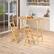 Back. Costway - Set of 4 Bamboo Folding Barstools Counter Height Dining Chairs Installation Free - Natural.