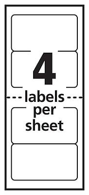 4 labels per sheet