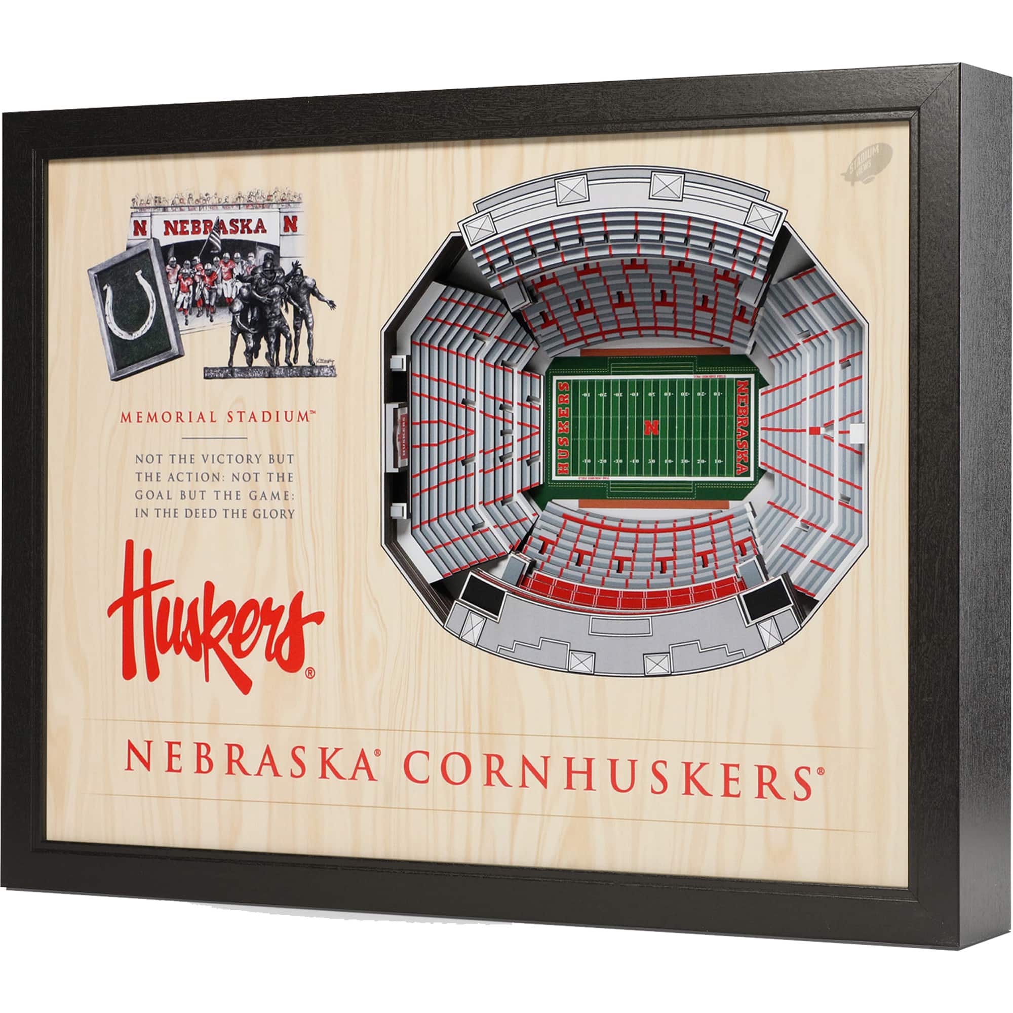 "YouTheFan - Nebraska Huskers 25.5"" x 19.5"" Memorial Stadium Stadium Views Wall Art - Multicolor" price history on PriceWatchPro