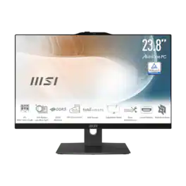 MSI - Modern AM242TP 1M-1096US All-in-One Computer - Intel Core 5 120U - 16 GB - 1 TB SSD - 23.8" Full HD Touchscreen - Black
