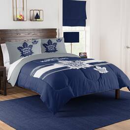Sweet Home Collection - NHL Toronto Maple Leafs Comforter & Pillow Sham Set- Full/Queen - Multicolored