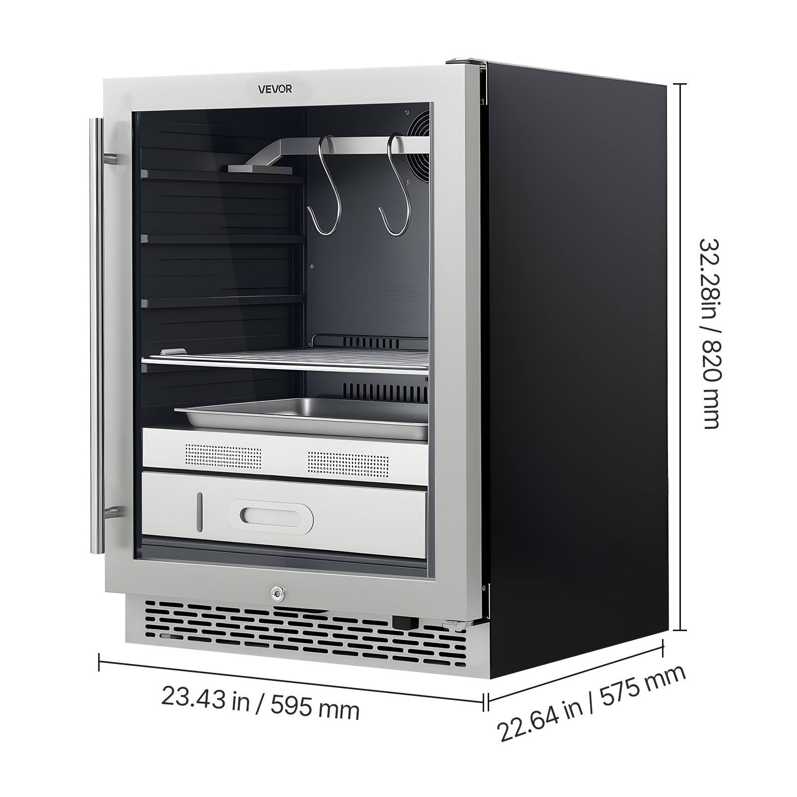 VEVOR

32.28 in / 820 mm

23.43 in / 595 mm

22.64 in / 575 mm