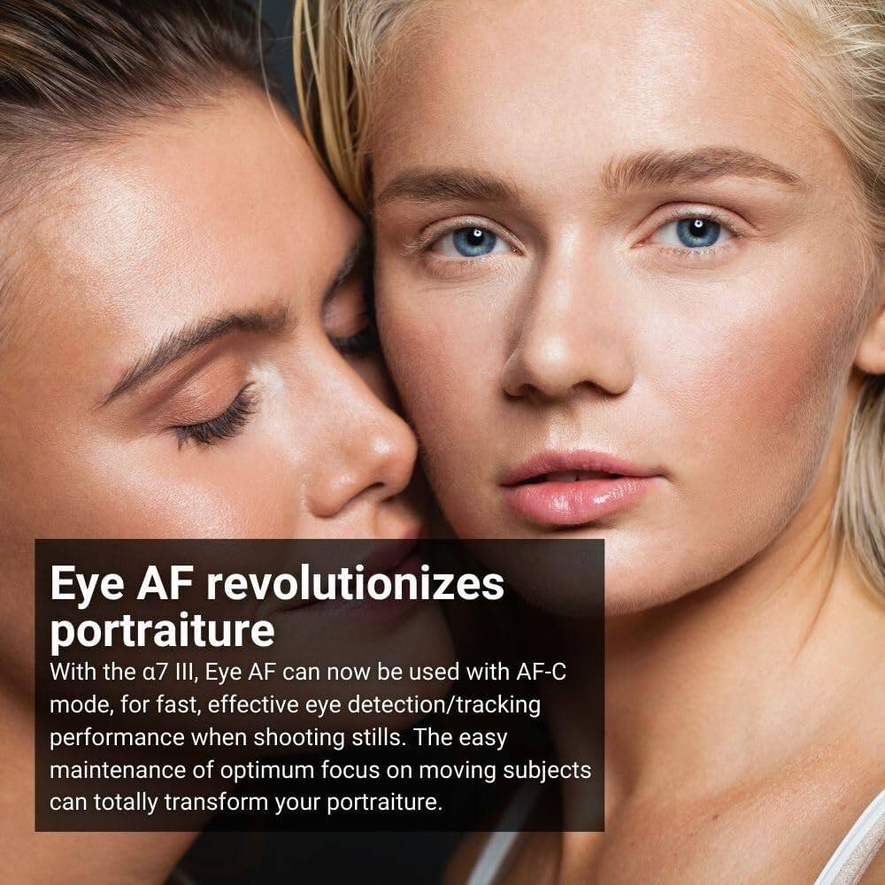Eye AF revolutionizes portraiture

With the a7 III, Eye AF can now be used with AF-C mode, for fast, effective eye detection/tracking performance when shooting stills. The easy maintenance of optimum focus on moving subjects can totally transform your portraiture.