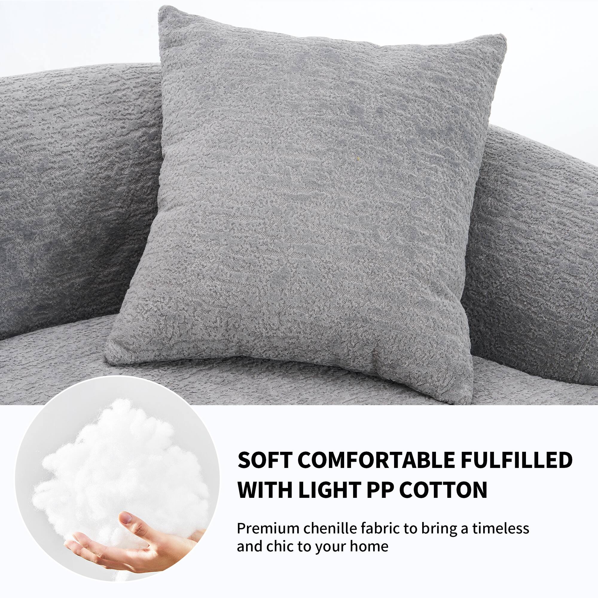 SOFT COMFORTABLE FULFILLED WITH LIGHT PP COTTON

Premium chenille fabric to bring a timeless and chic to your home