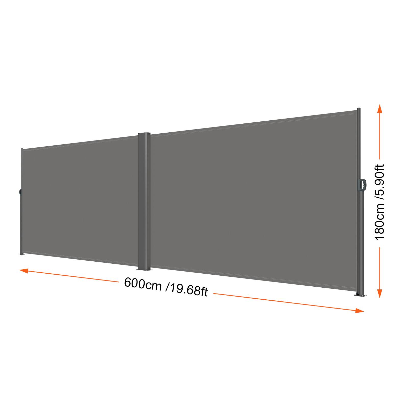 180cm /5.90ft, 600cm /19.68ft