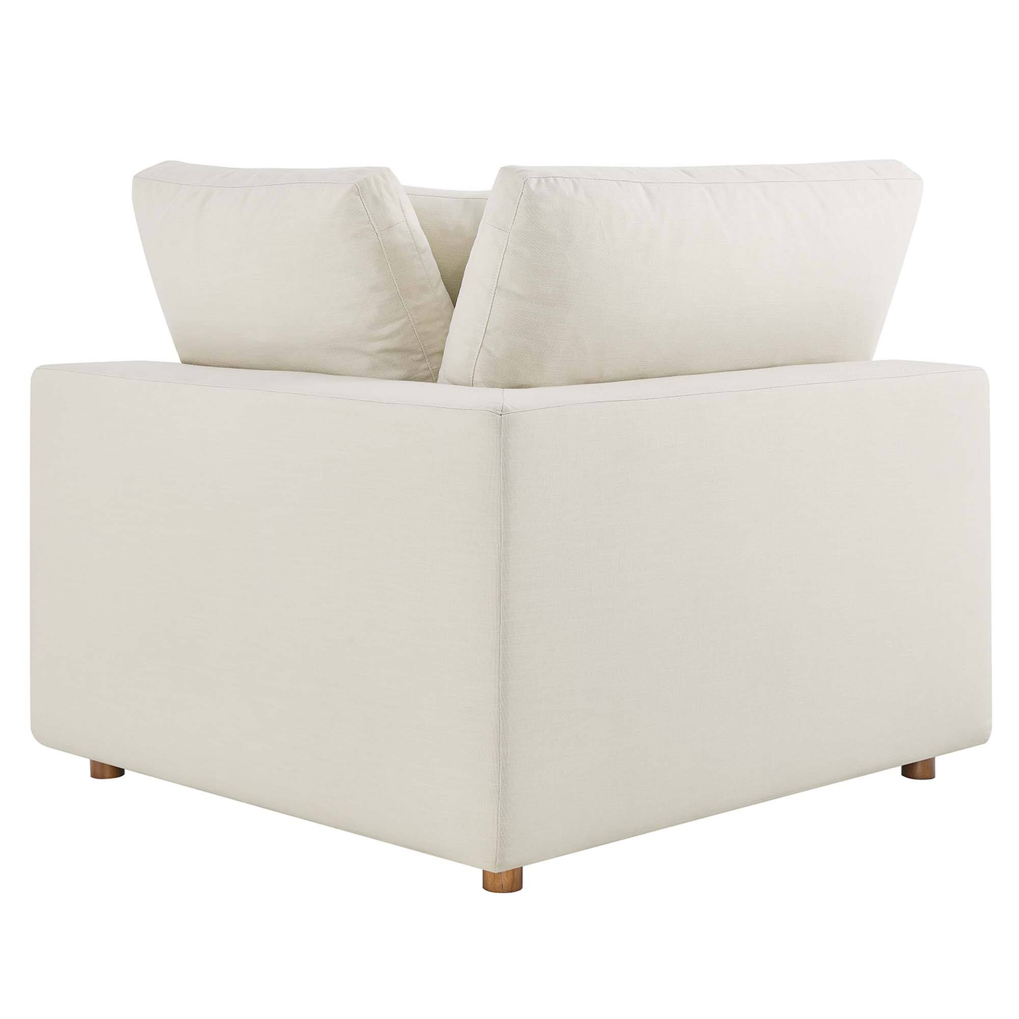 Left. Modway - Commix Down Filled Overstuffed Corner Chair by Modway - Light Beige.