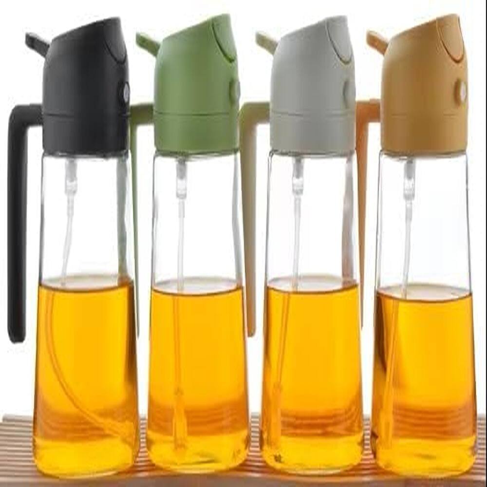 Schertz - 2-in-1 Olive & Avocado Oil Sprayer 16oz Refillable Glass Bottle (Yellow)