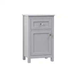 Elegant Kitchen and Bath - 18 Inch Wide Bathroom Storage Freedstanding Cabinet In Grey - Gray