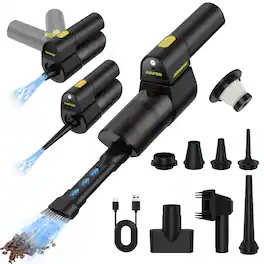 AVAPOW - Cordless Handheld Vacuum Cleaner 2-in-1, 18000PA Car Vacuum & Air Duster with 8 Nozzles