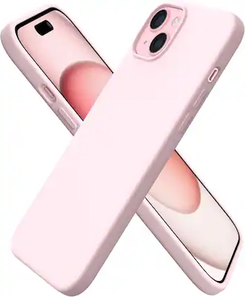 Front. Ornarto - ORNARTO Compatible with iPhone 15 Plus Case 6.7", Slim Liquid Silicone Full Covered Protective Cover-Pink - Pink.