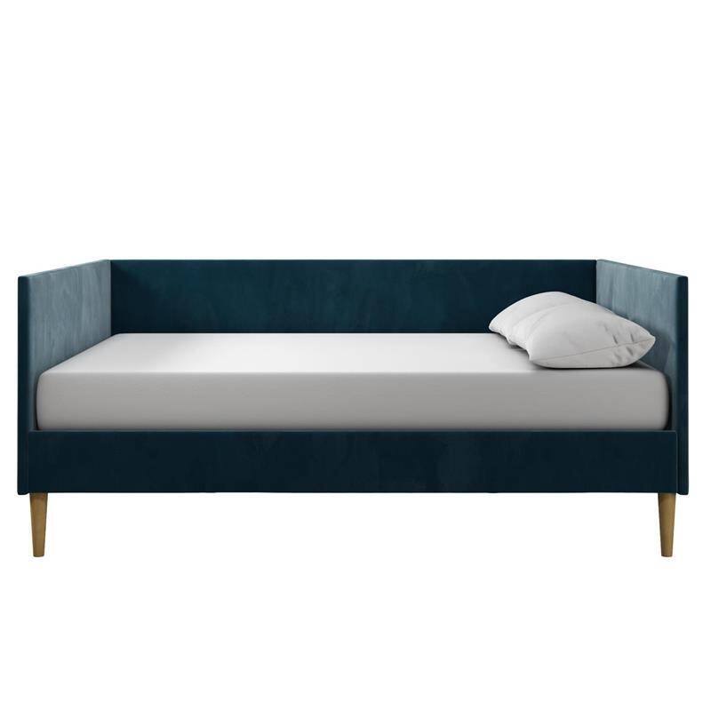 Back. Hivvago - Hivvago Full size Modern Upholstered Daybed - Navy Blue.