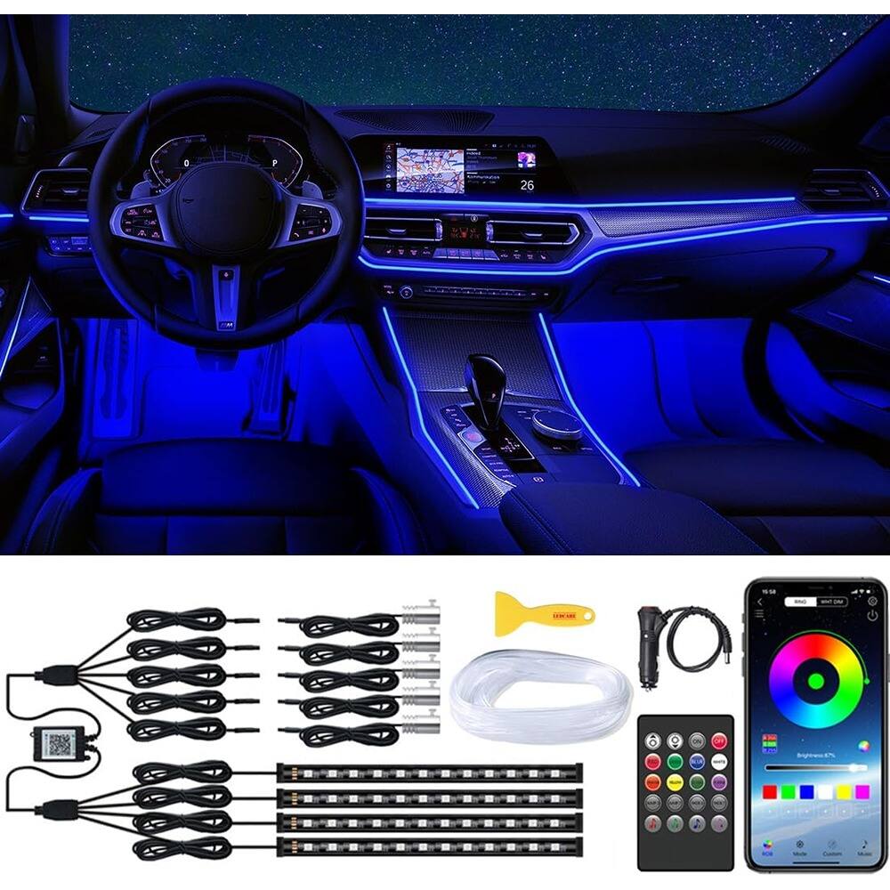 PARKER SLATER - 2PCS USB-C Ambient Lights, 8-Color Mini LED Atmosphere Lamps for Car & Laptop - RGB