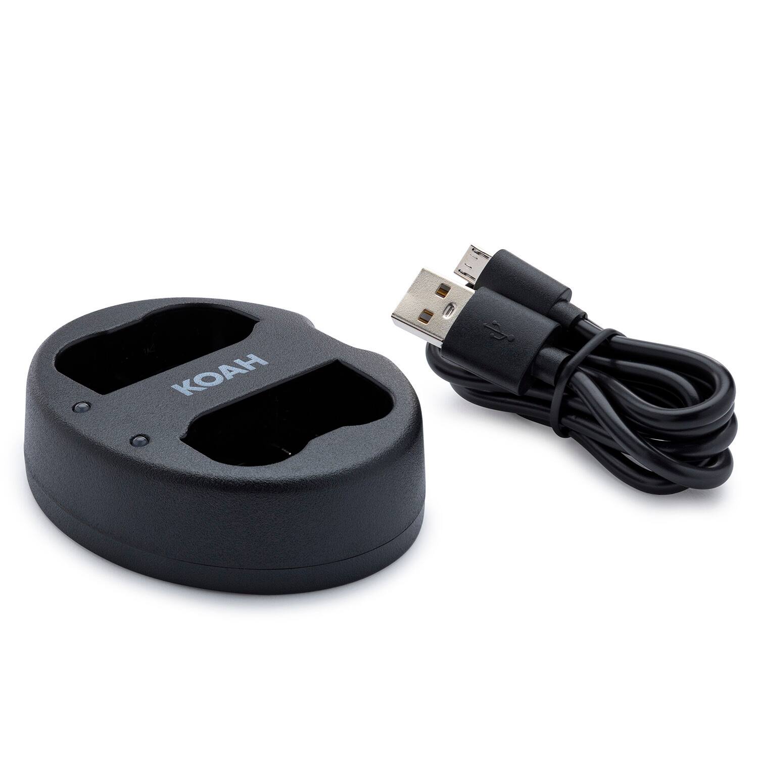 Left. Koah - Koah Battery with Dual Charger for Nikon EN-EL15B.