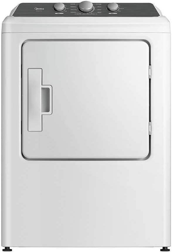 Back. Midea - Midea White Top Load Washer and Electric Dryer Laundry Pair Bundle 4.1 Cu Ft Washer 7 Cu Ft Dryer with Vent Power Cord a - White.