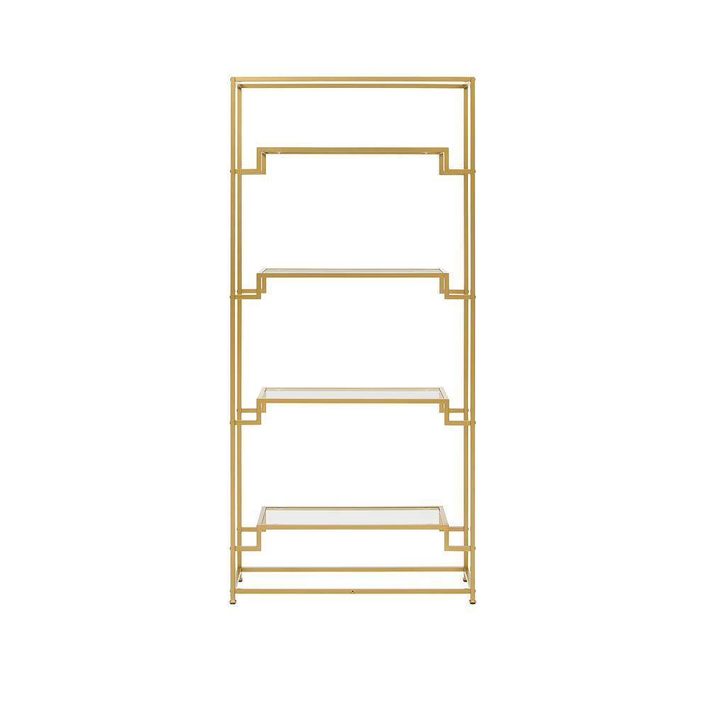 Alt View 4. Crosley Furniture - Celeste Etagere Bookcase - Gold.