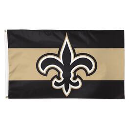 WinCraft - New Orleans Saints 3' x 5' Horizontal Stripe 1-Sided Deluxe Flag - Multicolor