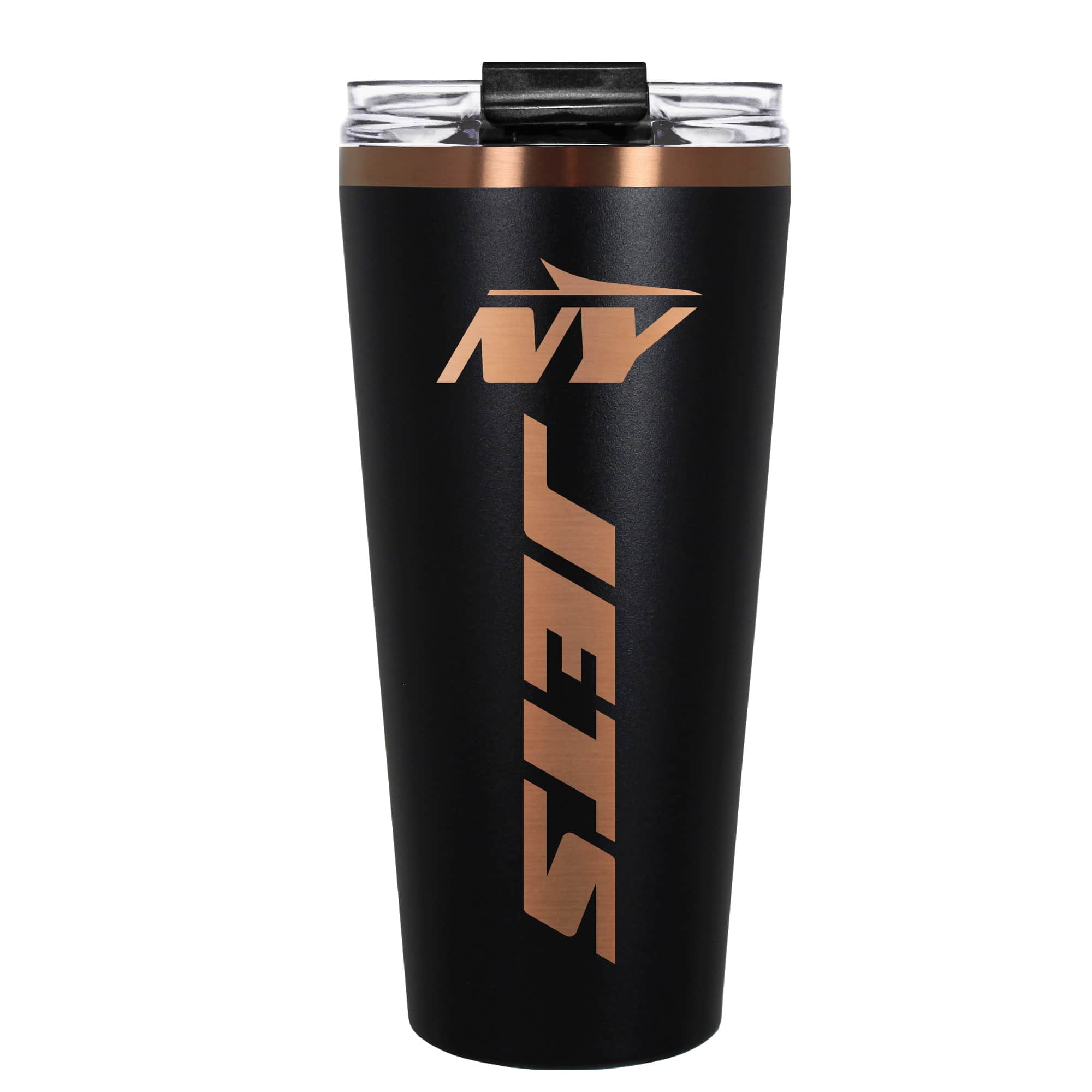 Front. Great American Products - 30oz. Big Slim Tumbler - Black.