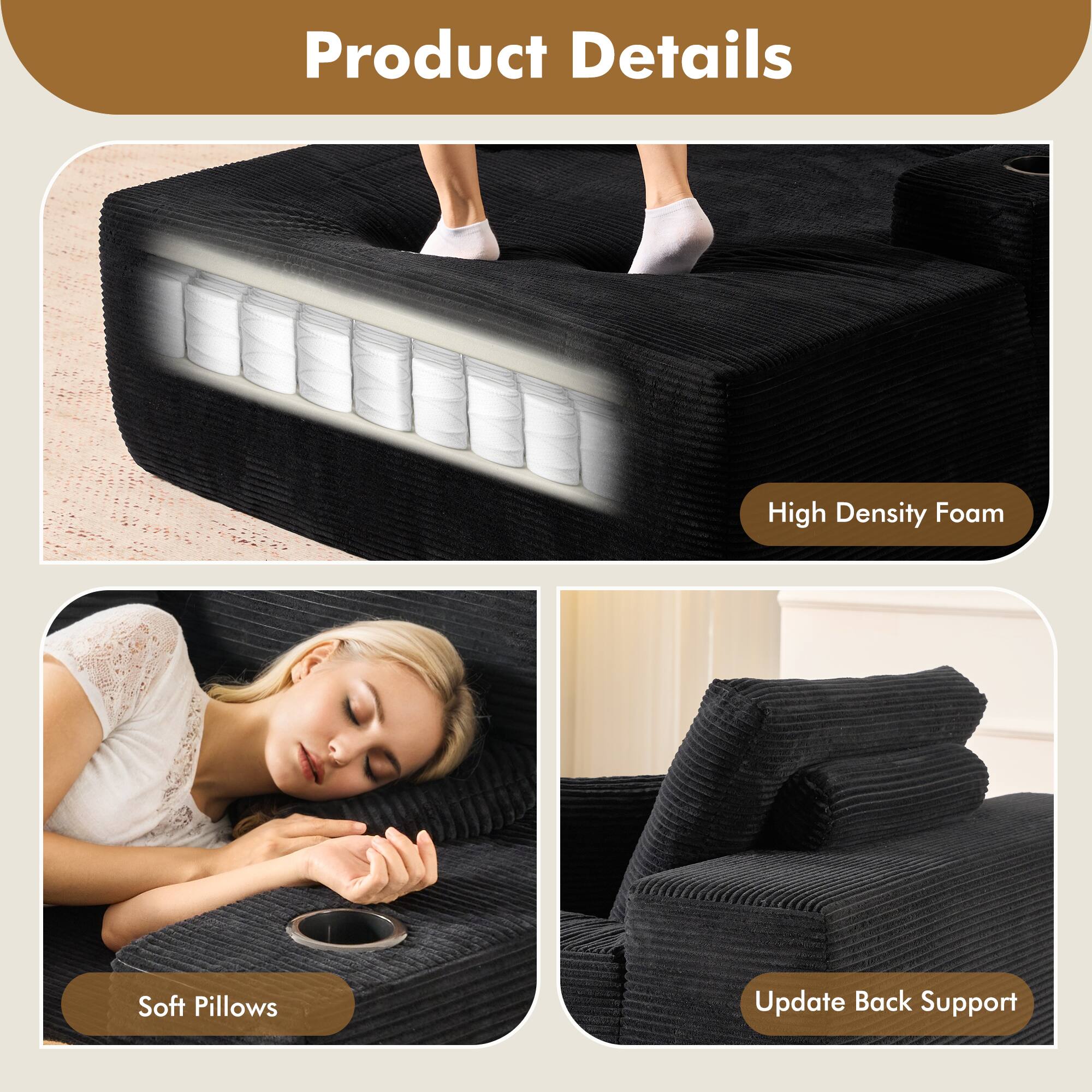 Product Details

- High Density Foam
- Soft Pillows
- Update Back Support