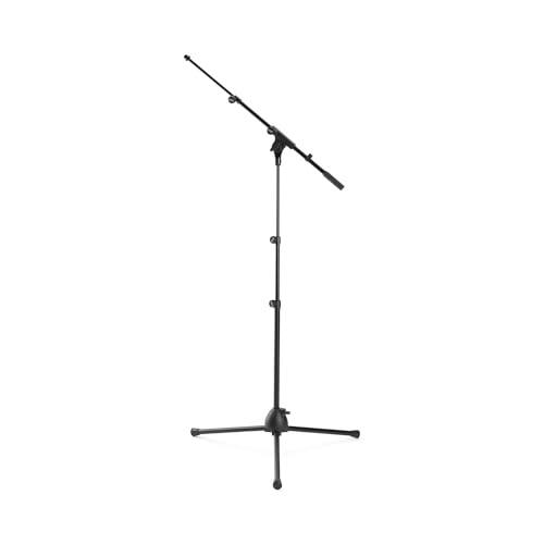Angle. On Stage Stands - On-Stage MS500 Adjustable Mic Stand-Boom Arm, Portable, Foldable Design with Drawstring Travel Bag, Non-Slip Rubber Feet - Black.