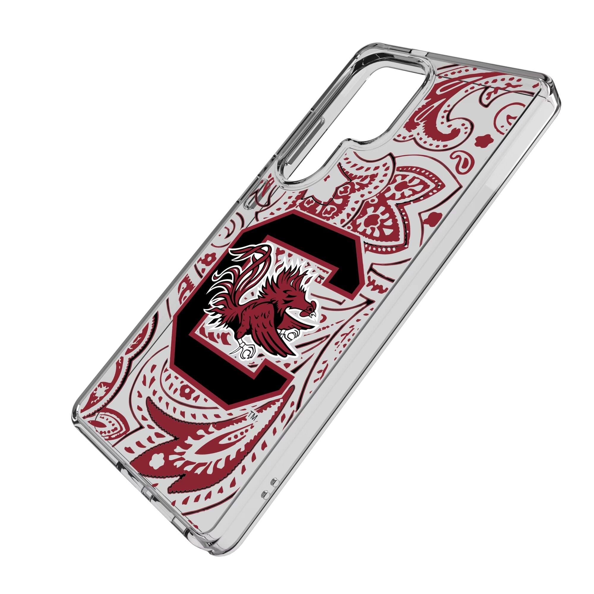 Alt View 1. Keyscaper - South Carolina Gamecocks Paisley Galaxy Clear Case - S25 Ultra - Multicolor.