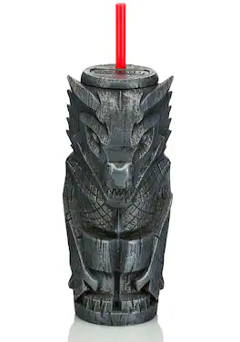 Geeki Tikis Game of Thrones Drogon Plastic Tumbler | Holds 23 Ounces - Black