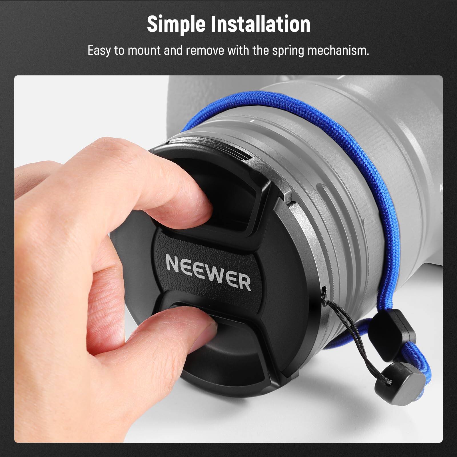 Simple Installation  
Easy to mount and remove with the spring mechanism.  
NEEWER