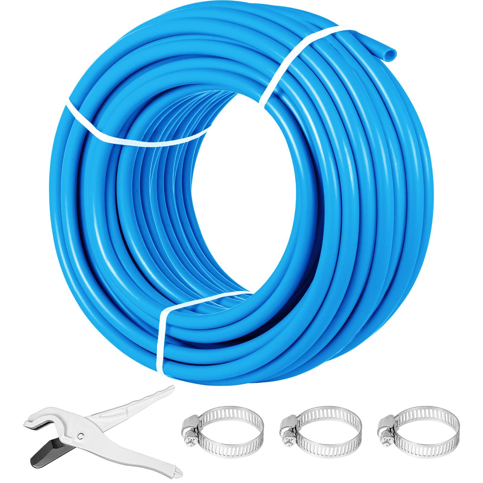 Front. VEVOR - Pex Tubing, 1\" Pex Pipe 300ft Flexible Pex Hose Non Oxygen Barrier Pex Tube Coil 80-160psi Pex Water Line Blue Pex - Blue.