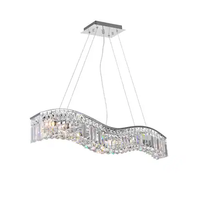 Front. CWI Lighting - Glamorous 5 Light Down Chandelier With Chrome Finish - Chrome.