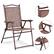 Alt View 4. Costway - Costway Set of 2 Patio Folding Sling Back Chairs Camping Deck Garden Beach - Brown.