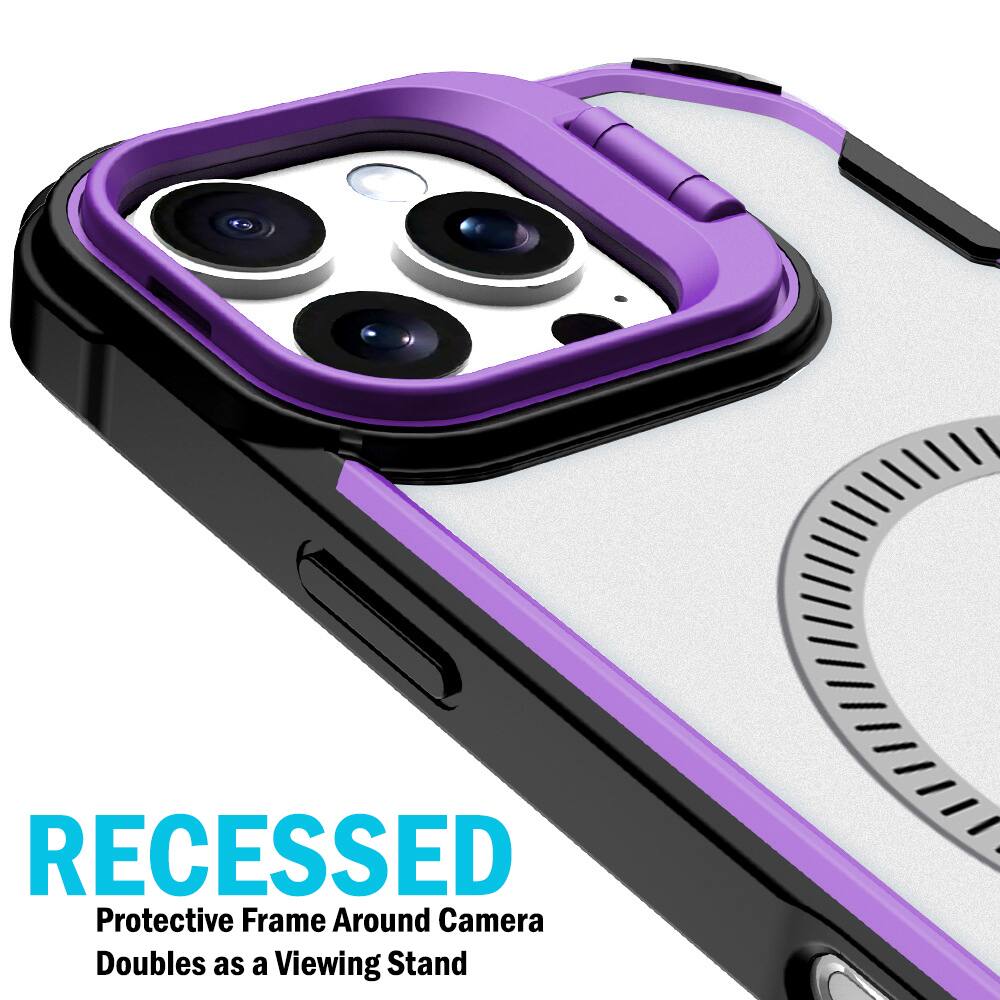 RECESSED  
Protective Frame Around Camera Doubles as a Viewing Stand