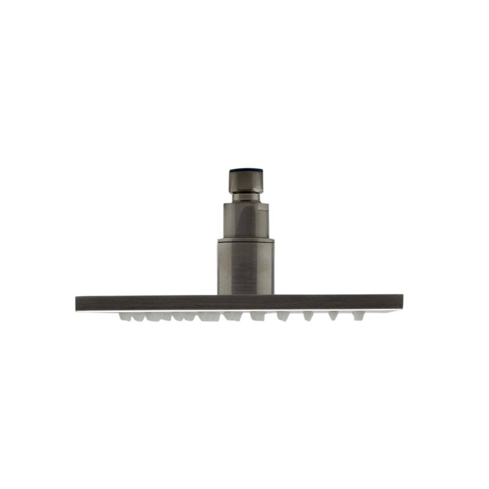 Left. Alfi - Brushed Nickel 8" Square Multi Color LED Rain Shower Head - Brushed Nickel.