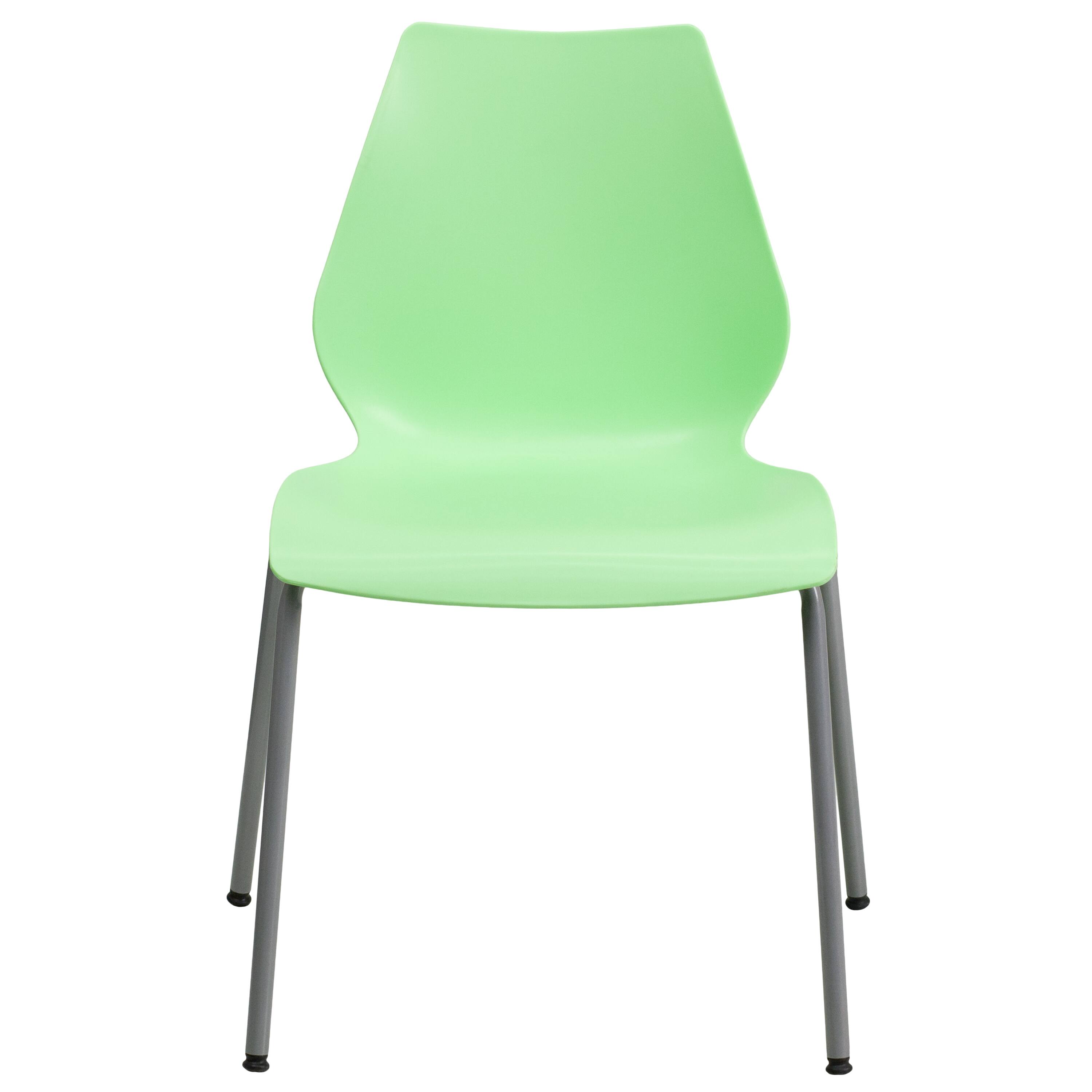 Alt View 7. Emma + Oliver - Multipurpose Home Office Stack Chair with Lumbar Support - Green.