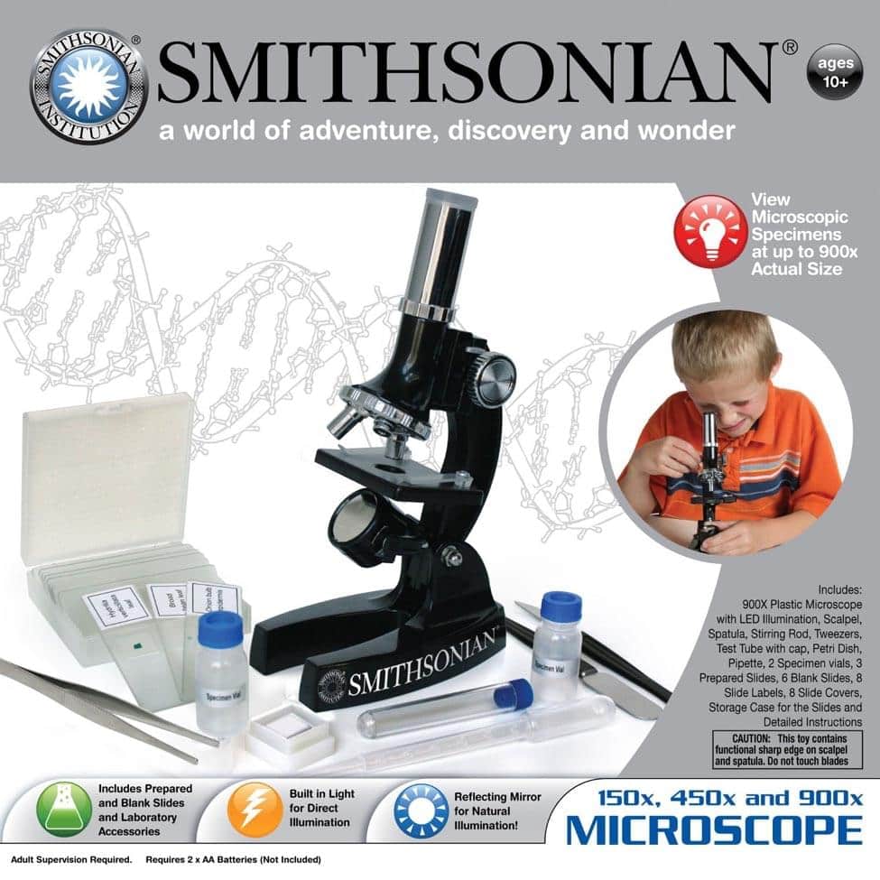 Group Sales National Toy & Gift - Smithsonian Microscope Set 300X,600X,900X
