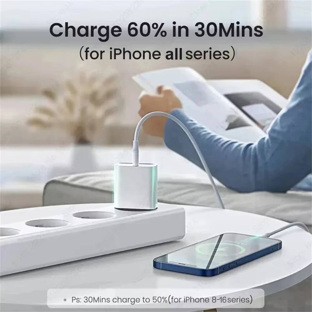 Charge 60% in 30Mins (for iPhone all series)  
*Ps: 30Mins charge to 50% (for iPhone 8-16 series)