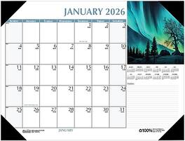 House of Doolittle - 2026 Earthscapes Scenic 22" x 17" Monthly Desk Pad Calendar - Multi
